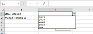 Иллюстрация к записи «Как создать раскрывающий список в ячейке таблицы Excel»