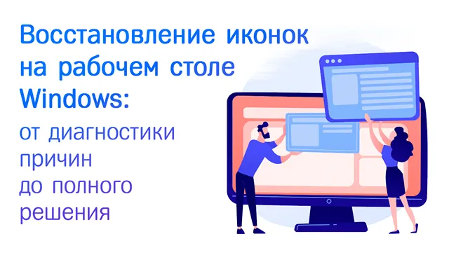 Иллюстрация к статье «Белые значки на рабочем столе Windows: исправление без переустановки»