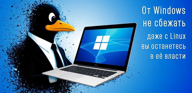 Иллюстрация к статье «Почему Linux не спасет вас от мира ориентированного на Windows»