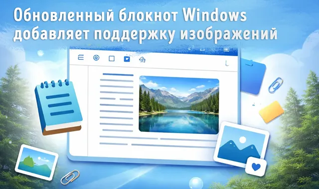 Иллюстрация к статье «Зачем в новом блокноте Windows 11 появилась поддержка изображений»