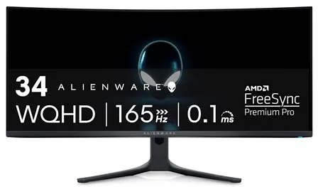 Игровой изогнутый монитор Alienware AW3423DWF QD-OLED — 34-дюймовый OLED-дисплей с квантовыми точками