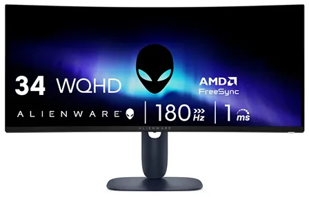 Высокопроизводительный монитор Dell Alienware AW3425DWM с изогнутыми экраном