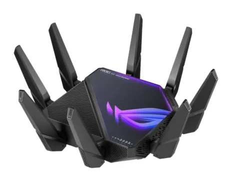 маршрутизатор Asus ROG GT-AXE16000 с поддержкой Wi-Fi 6E оснащен восемью антеннами и работает на четырехъядерном процессоре