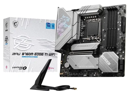 Материнская плата MSI MPG B760M EDGE TI WIFI LGA 1700 Intel B760 SATA 6 Гбит/с DDR5 Micro ATX
