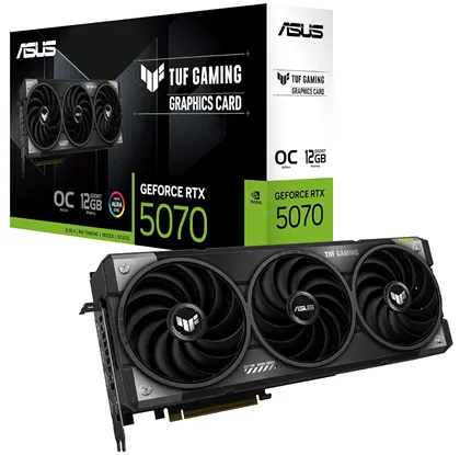 Видеокарта ASUS TUF Gaming GeForce RTX 5070 12GB GDDR7 OC Edition с повышенной частотой ядра
