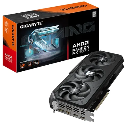 Видеокарта Gigabyte Radeon RX 9070 Gaming OC 16G с надёжной производительностью