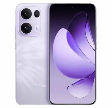Смартфон Oppo Reno13 Pro в сиреневой расцветки с морозным узором