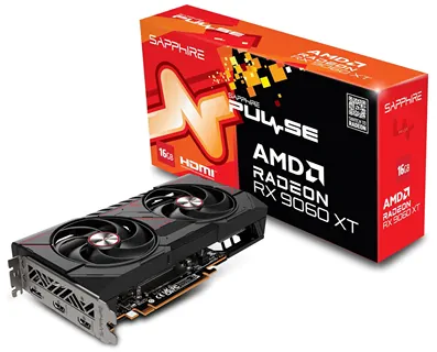 Видеокарта Sapphire Technology Pulse AMD Radeon RX 9060 XT Gaming OC 16GB с двумя портами HDMI и DP
