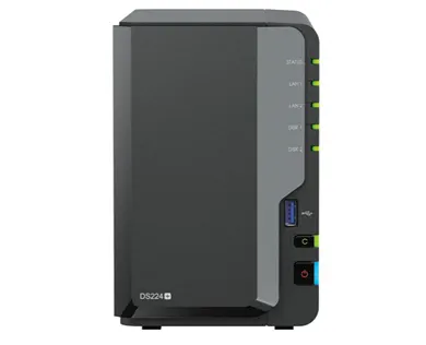 NAS Synology DS224 Plus в компактном форм-факторе с двумя отсеками
