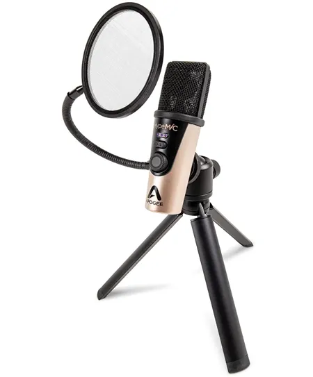 Apogee Hype Mic — USB-микрофон с аналоговой компрессией для записи вокала и инструментов, стриминга, подкастинга и игр