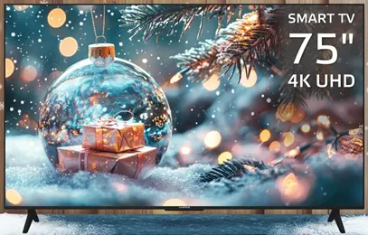 Телевизор 75 дюймов 4К смарт тв HARPER 75U770TS