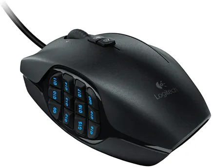 Logitech G600 — это игровая мышь, разработанная для массового многопользовательского онлайн-гейминга и оснащенная 20 кнопками