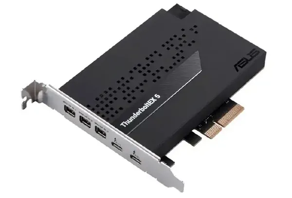 Карта расширения PCIe от Asus для добавления Thunderbolt 5 и USB4 v2