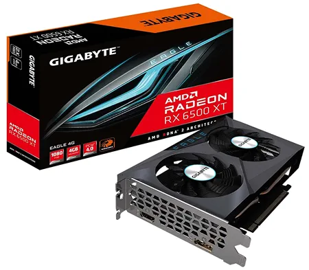 Видеокарта Gigabyte Radeon RX 6500 XT Eagle 4G по очень низкой цене
