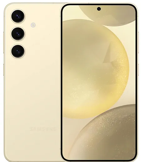 Сбалансированный смартфон SAMSUNG Galaxy S24 в расцветке желтый амбер