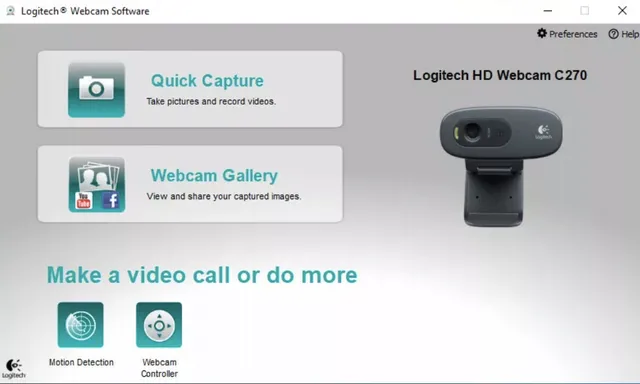 Классическое приложение для управления веб-камерой Logitech