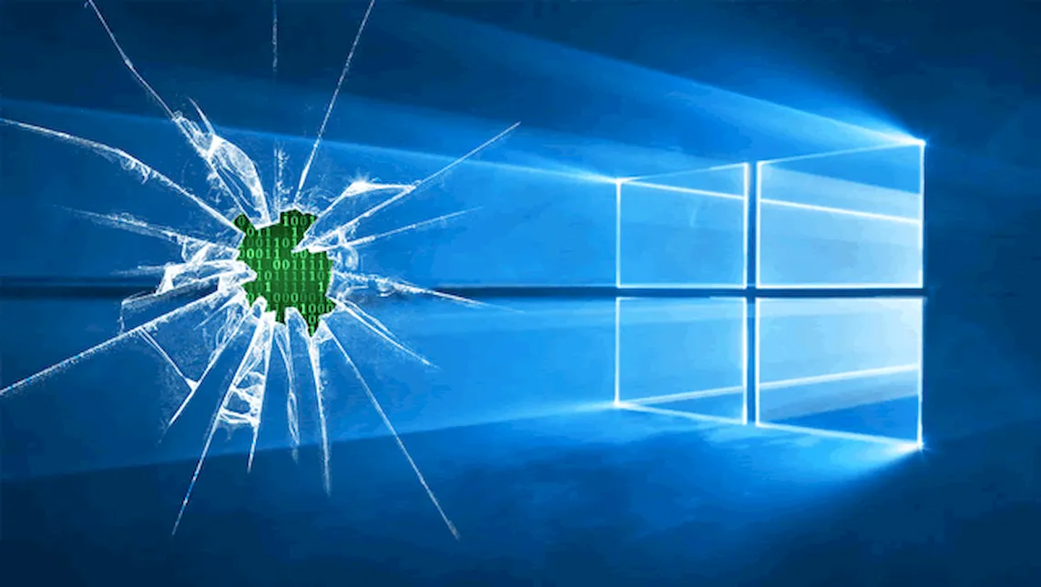 Иллюстрация на тему повреждения системы Windows 10
