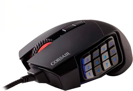 Качественная компьютерная мышь Corsair SCIMITAR RGB ELITE с поддержкой макросов