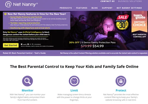 Приложение Net Nanny для контроля за ребёнком