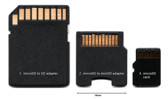Адаптеры размера для использования SD-карт памяти
