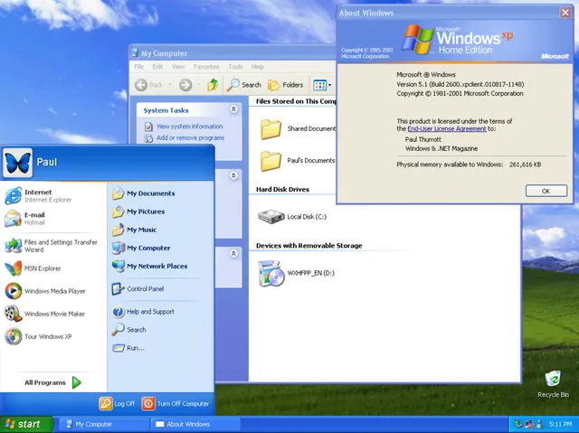 Интерфейс операционной системы Windows XP