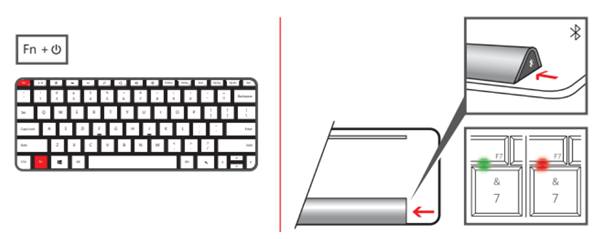 Пример активации режима Bluetooth на клавиатуре