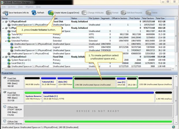 Active Partition Manager помогает управлять устройствами хранения данных и логическими дисками или разделами