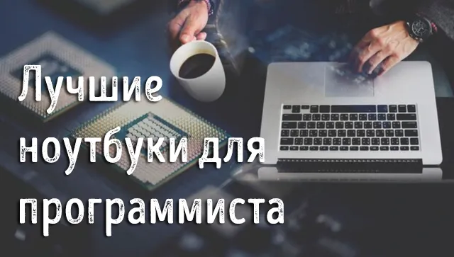Программист с ноутбуком и чашкой кофе