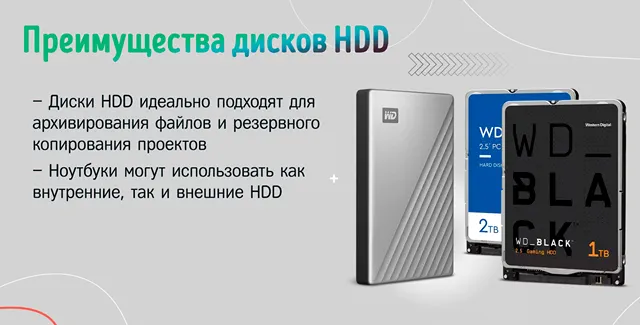 Преимущества жестких дисков HDD