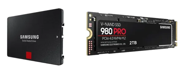 Вид диска SSD от Samsung – SATA и NVMe