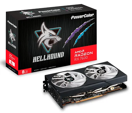 Компактная версия видеокарты PowerColor Hellhound Radeon RX 7600