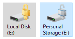 Обозначение зашифрованных BitLocker дисков
