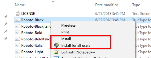 Новые возможности установки шрифтов в Windows 10