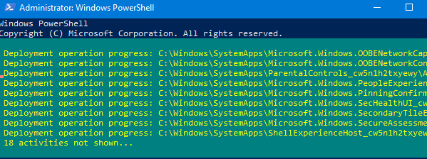 Переустановка всех приложений Windows 10 с помощью PowerShell