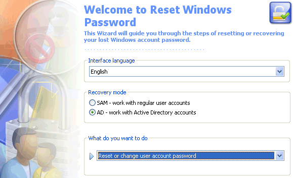 Работа утилиты по сбросу пароля пользователя Windows