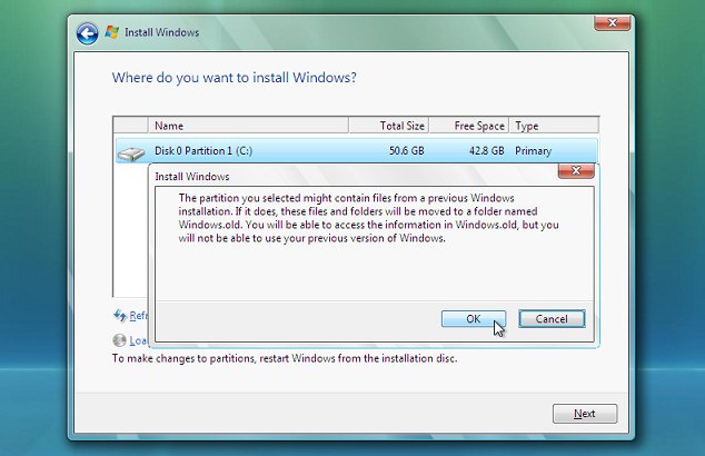 Сохранение данных в папку Windows.old